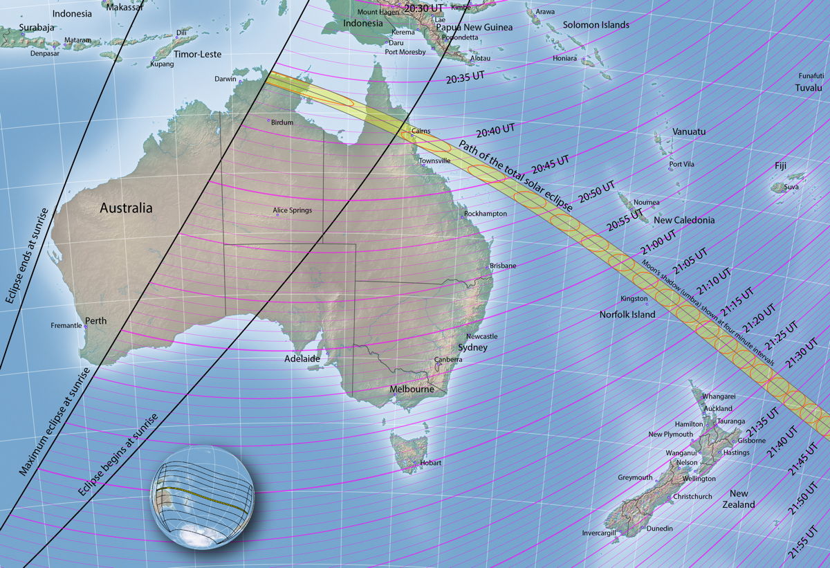 Time of Local Greatest Eclipse — November 2012