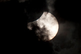 A view of the partially eclipsed sun from the Slooh Space Camera's feed based in Port Douglas, just north of Cairns, in Northern Australia on Nov. 13, 2012.
