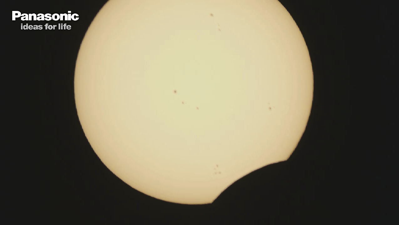 Solar Eclipse Almost at Final Contact, Nov. 13, 2012 (EST)