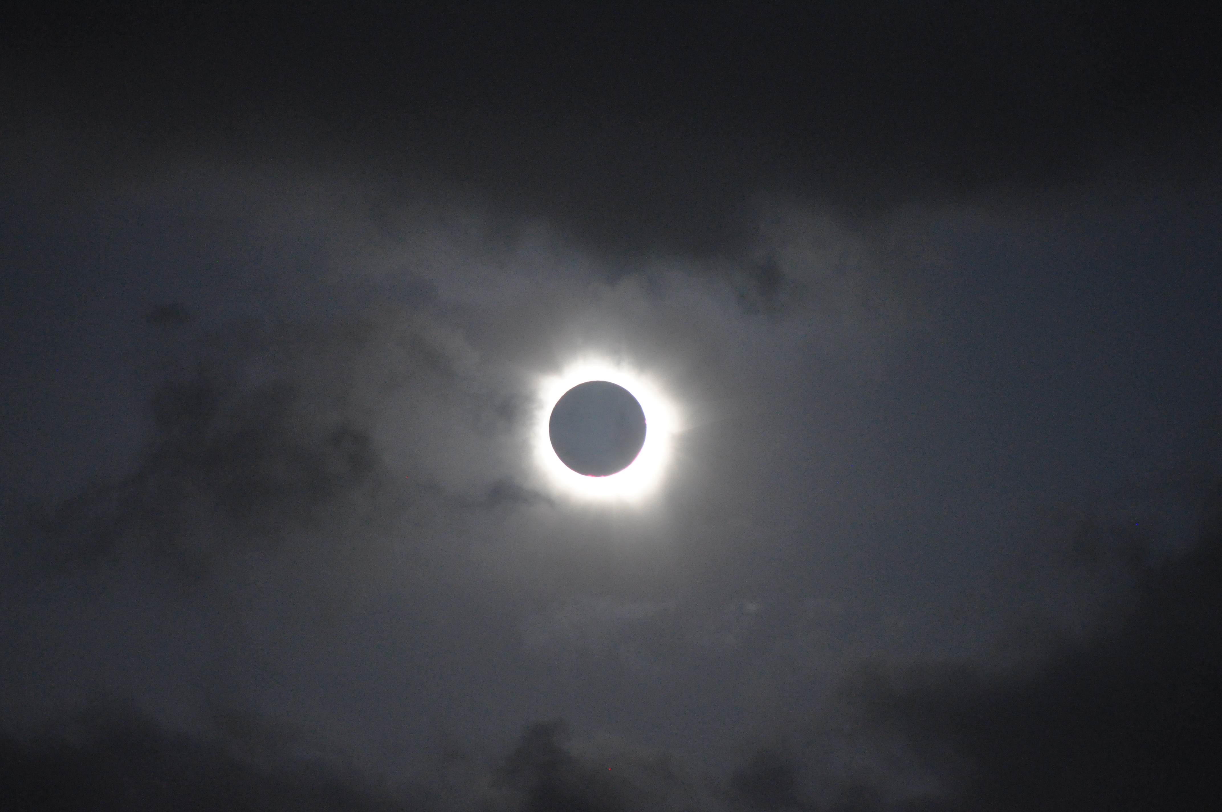 Light Halo Visible in Total Solar Eclipse