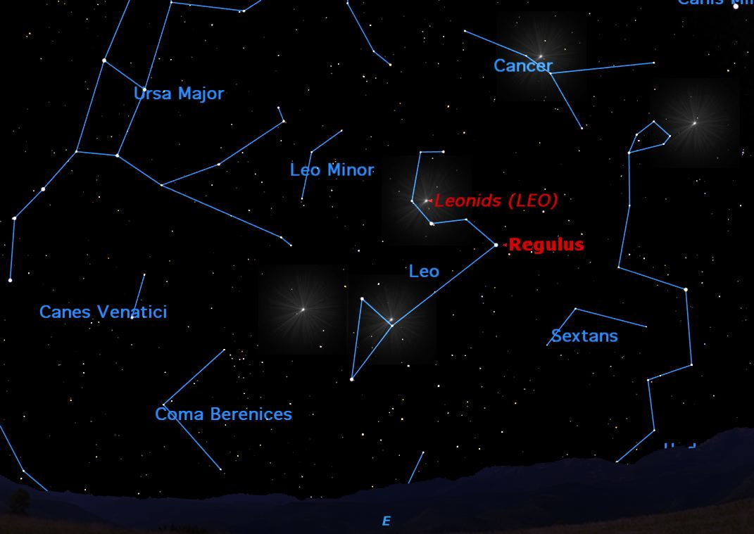 Leonid Meteor Shower 2012 Sky Map