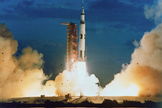 The Apollo 4 (Spacecraft 017/Saturn 501) space mission was launched from Pad A, Launch Complex 39, Kennedy Space Center, Fla., on Nov. 9, 1967