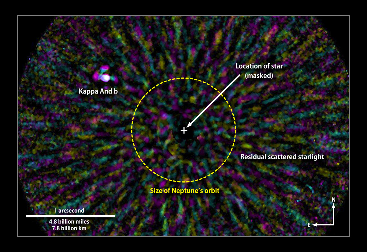 False-Color Near-Infrared Image of Kappa Andromedae