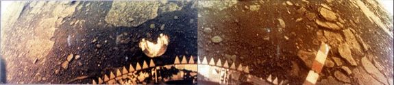 A panoramic view of the surface of Venus from the Venera 13 lander.