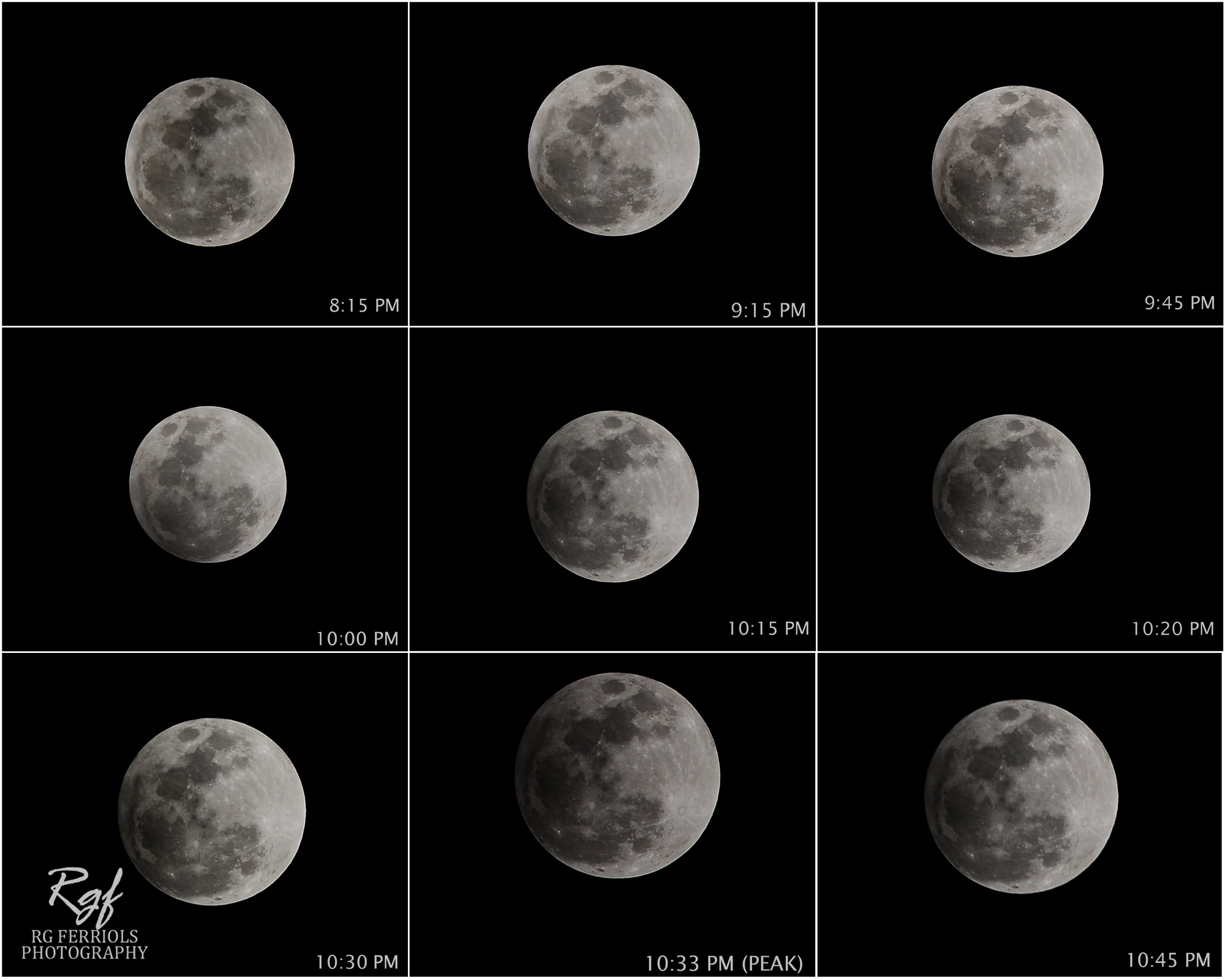 Penumbral Lunar Eclipse Phases of 2012: Rg Ferriols