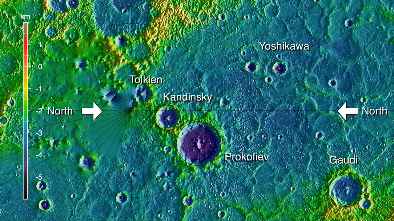 Topography of Northern Mercury
