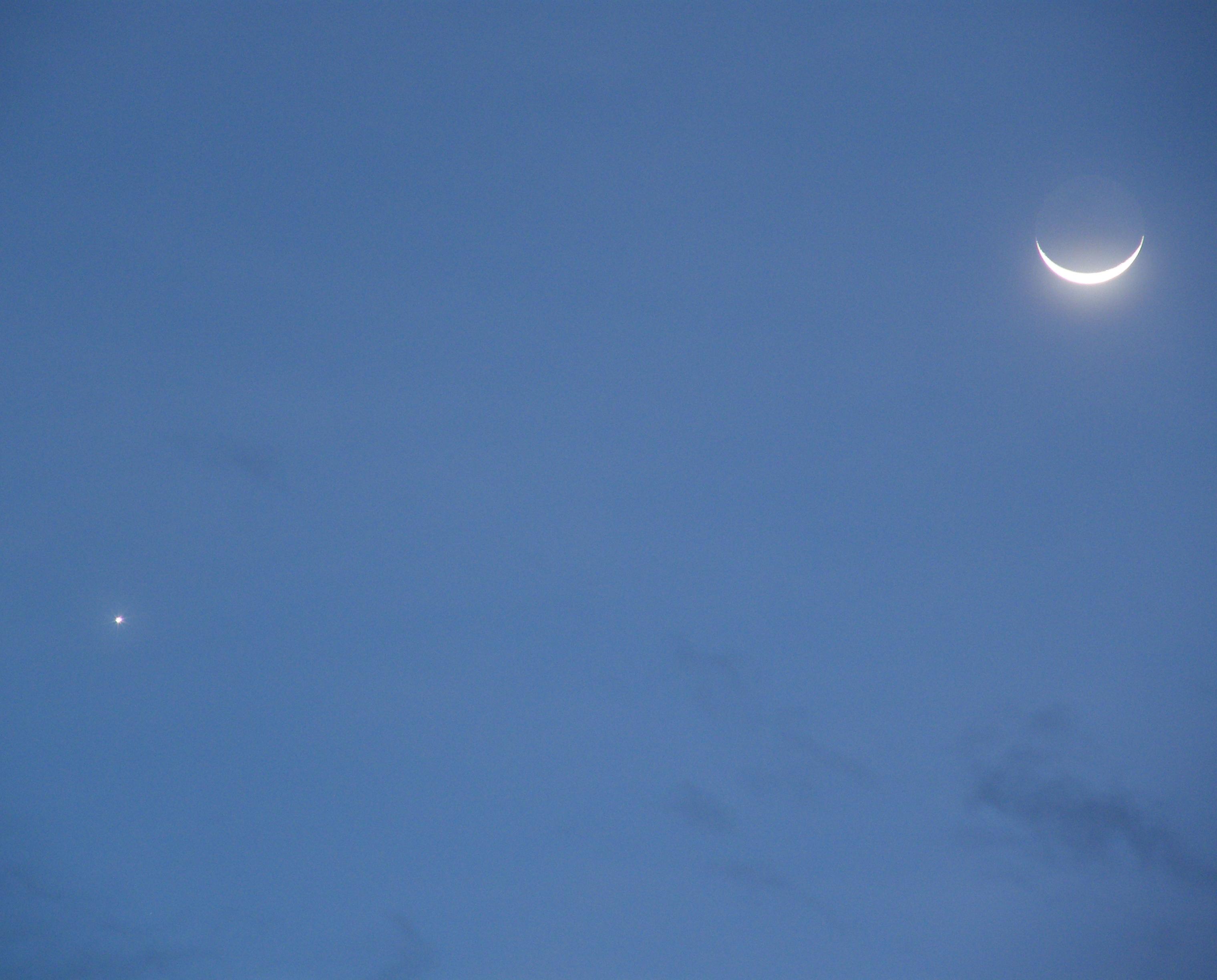 Venus Below the Moon Over Venezuela