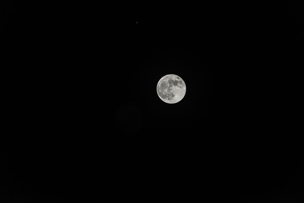 Jupiter and the Moon over Oxford, MI