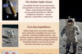 This Golden Spike Company flyer outlines the organization's vision of commercial human lunar missions.