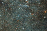 A Hubble Space Telescope image of a small portion of the Andromeda galaxy.