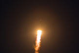 The Soyuz TMA-07M rocket carrying three spacewalkers to the International Space Station launched early Wednesday (Dec. 19) morning.