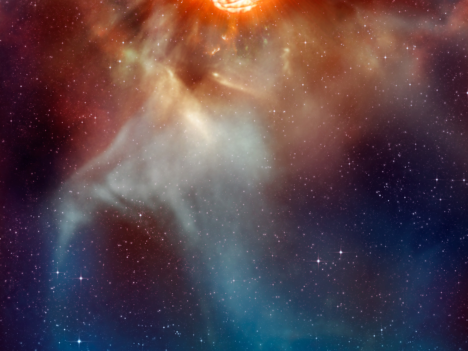 A plume on Betelgeuse (artist’s impression)