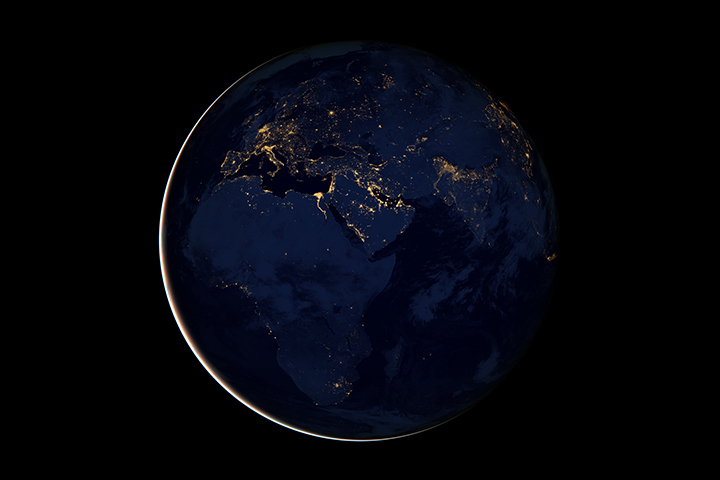 City Lights of Africa, Europe and the Middle East
