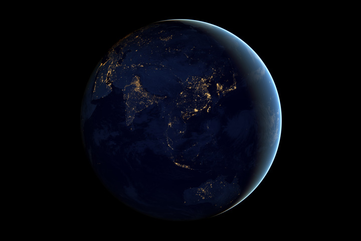 City Lights of Asia and Australia