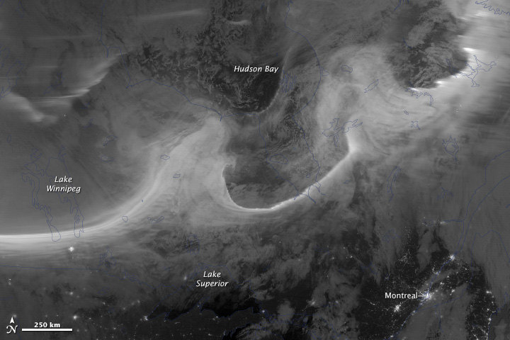 Auroras over North America