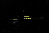 Jupiter and the moon will appear in the same part of the sky on Monday, Jan. 21.