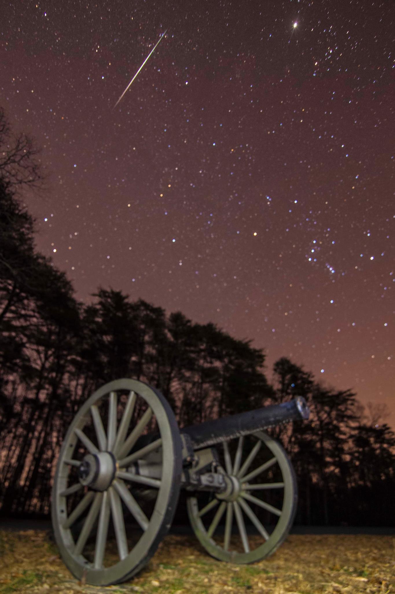 Geminids Over Virginia Battlefield
