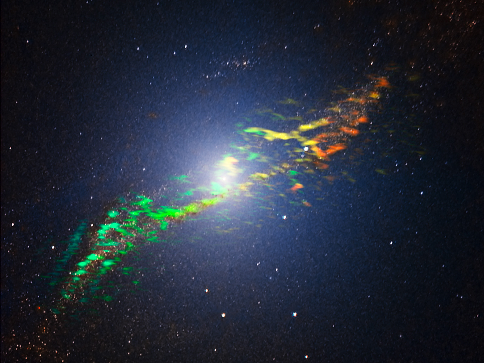 The Radio Galaxy Centaurus A, as seen by ALMA 1600