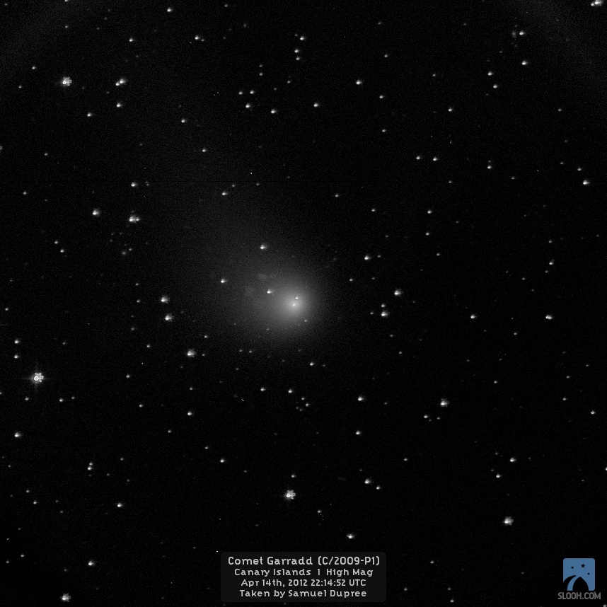 Comet Garradd by Slooh Space Camera