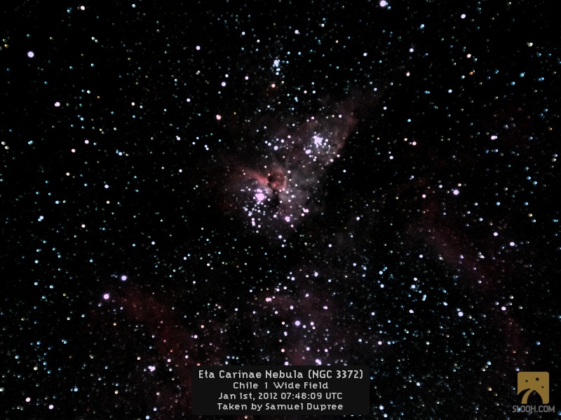 Slooh Space Camera Captures NGC 3372 or the Eta Carinae Nebula- Wide Field Image