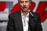 Bigelow Aerospace President Robert Bigelow talks during a press conference shortly after he and NASA Deputy Administrator Lori Garver toured the Bigelow Aerospace facilities on Friday, Feb. 4, 2011, in Las Vegas.