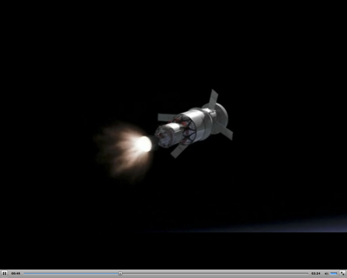 ESA's New Orion Service Module Engine Burn