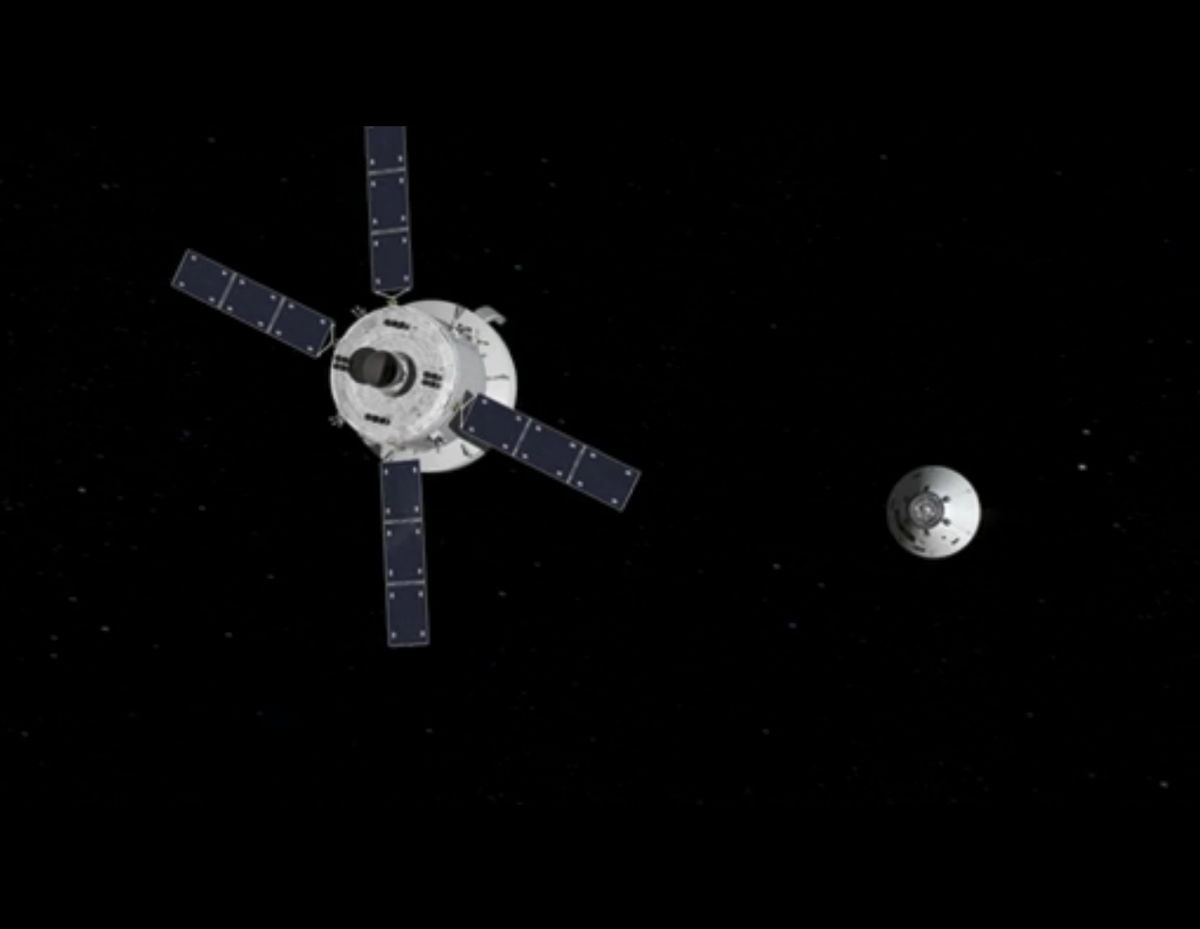 Orion Capsule 2017 Test Flight Crew Module Separation