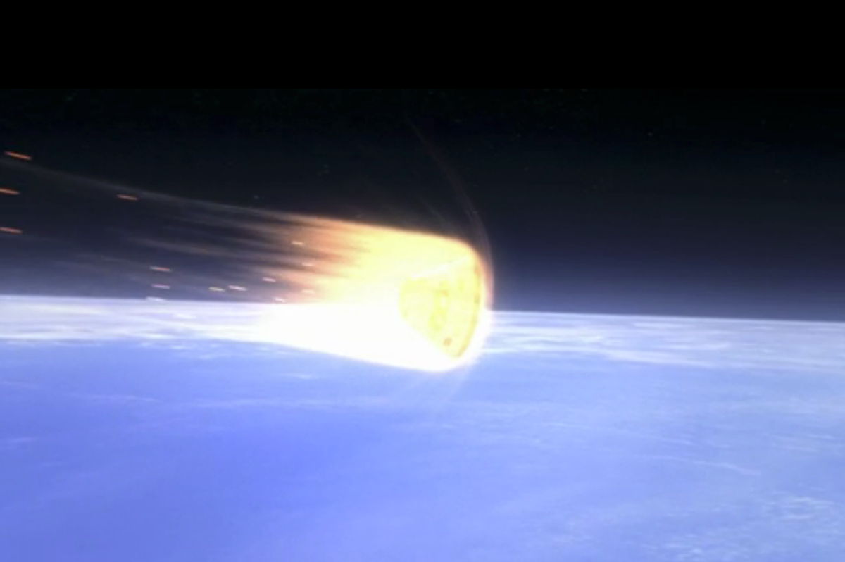 Orion Capsule 2017 Test Flight Re-Entry