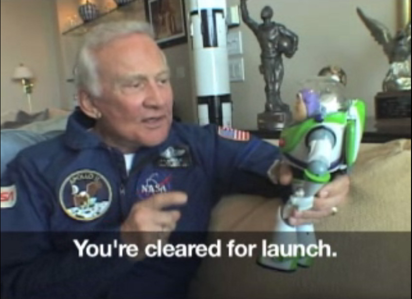 Buzz Aldrin Meets Buzz Lightyear