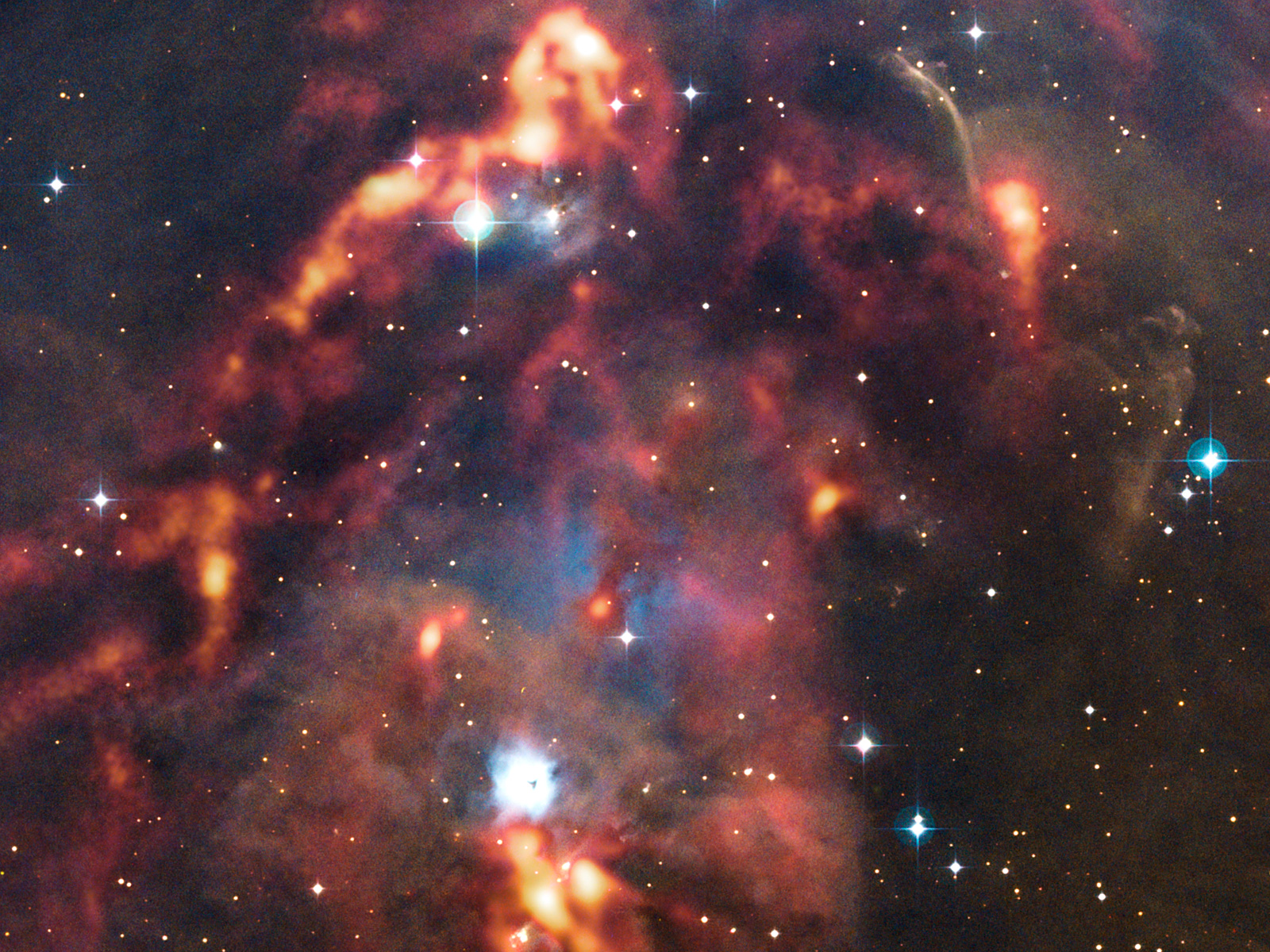 Setting the Dark on Fire Space Wallpaper 1600
