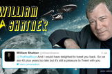 On Jan. 3, 2013, Commander Chris Hadfield of the Canadian Space Agency started tweeting with William Shatner, "Captain Kirk" of the original Star trek series, and with other Star Trek cast members, plus one very famous real spaceflyer.