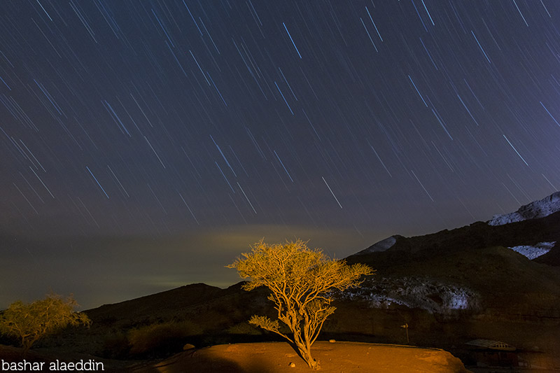 Stunning Star Trails Over Jordan Captured by Skywatcher