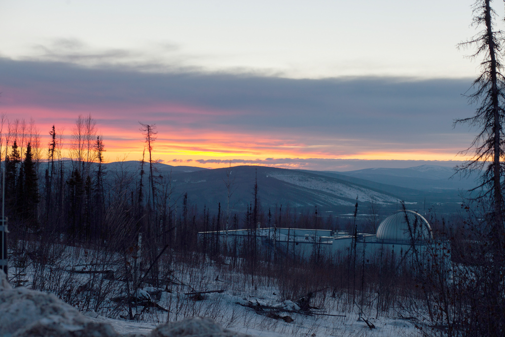 Sun Sets Over Research Center