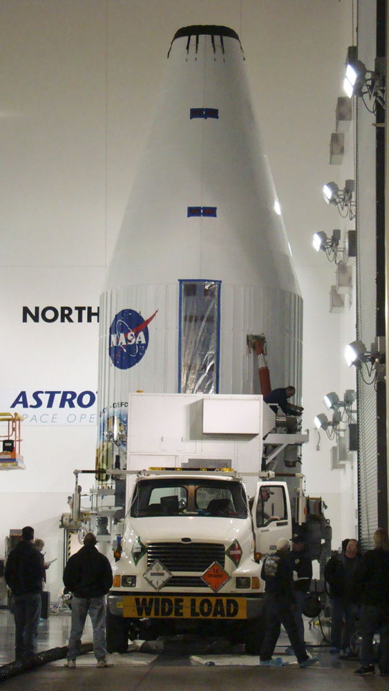 Landsat Data Continuity Mission LDCM Spacecraft Departs Processing Facility