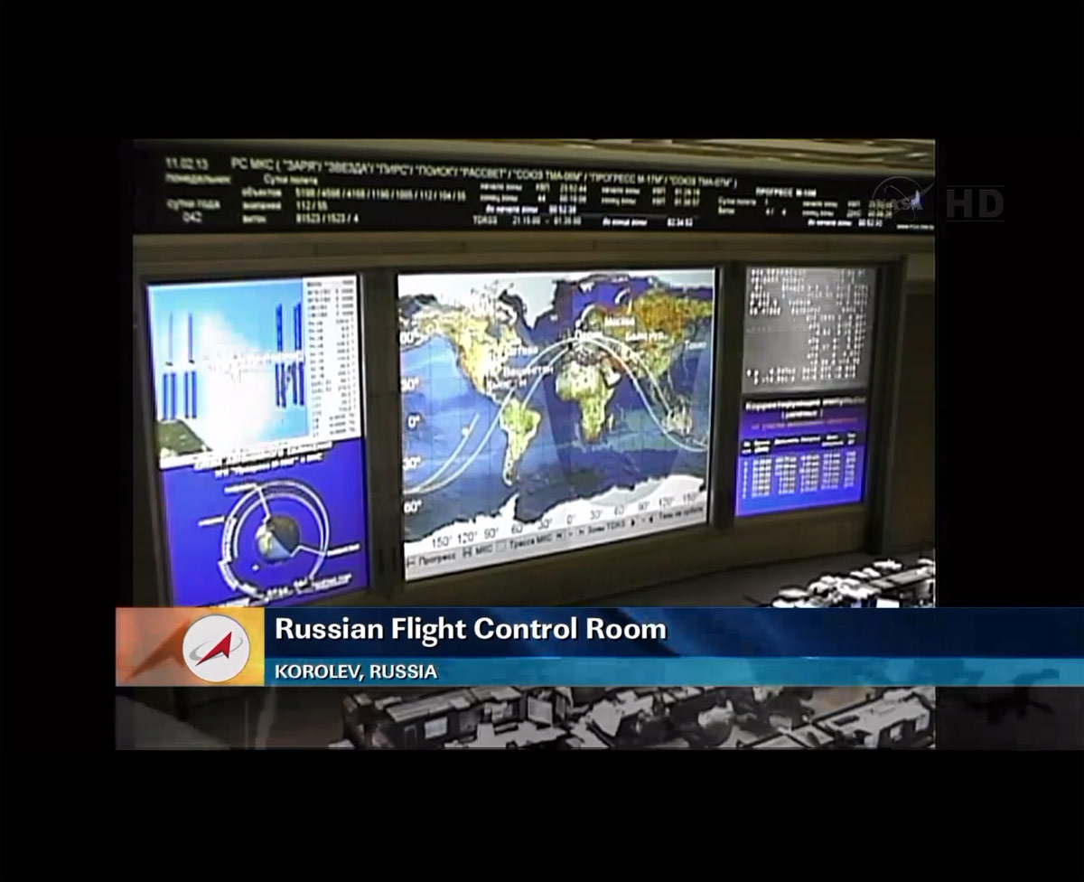 Russian Flight Control Room Before Progress 50 Docking