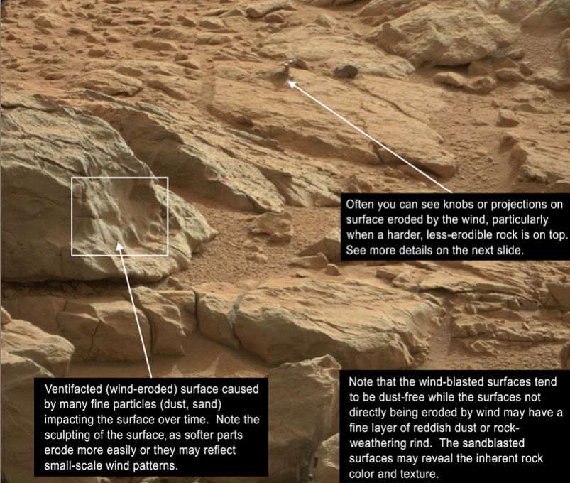 Ventifacted Surface of Mars