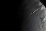 The meteor which exploded over the Urals of central Russia was seen by Meteosat-9, at the edge of the satellite view. Hundreds of people were reportedly injured as the meteor's massive sonic boom caused widespread damage. Image taken Feb. 15, 2013, 3:15 UTC.