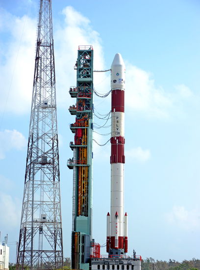 India's PSLV-C20 Rocket on Launch Pad