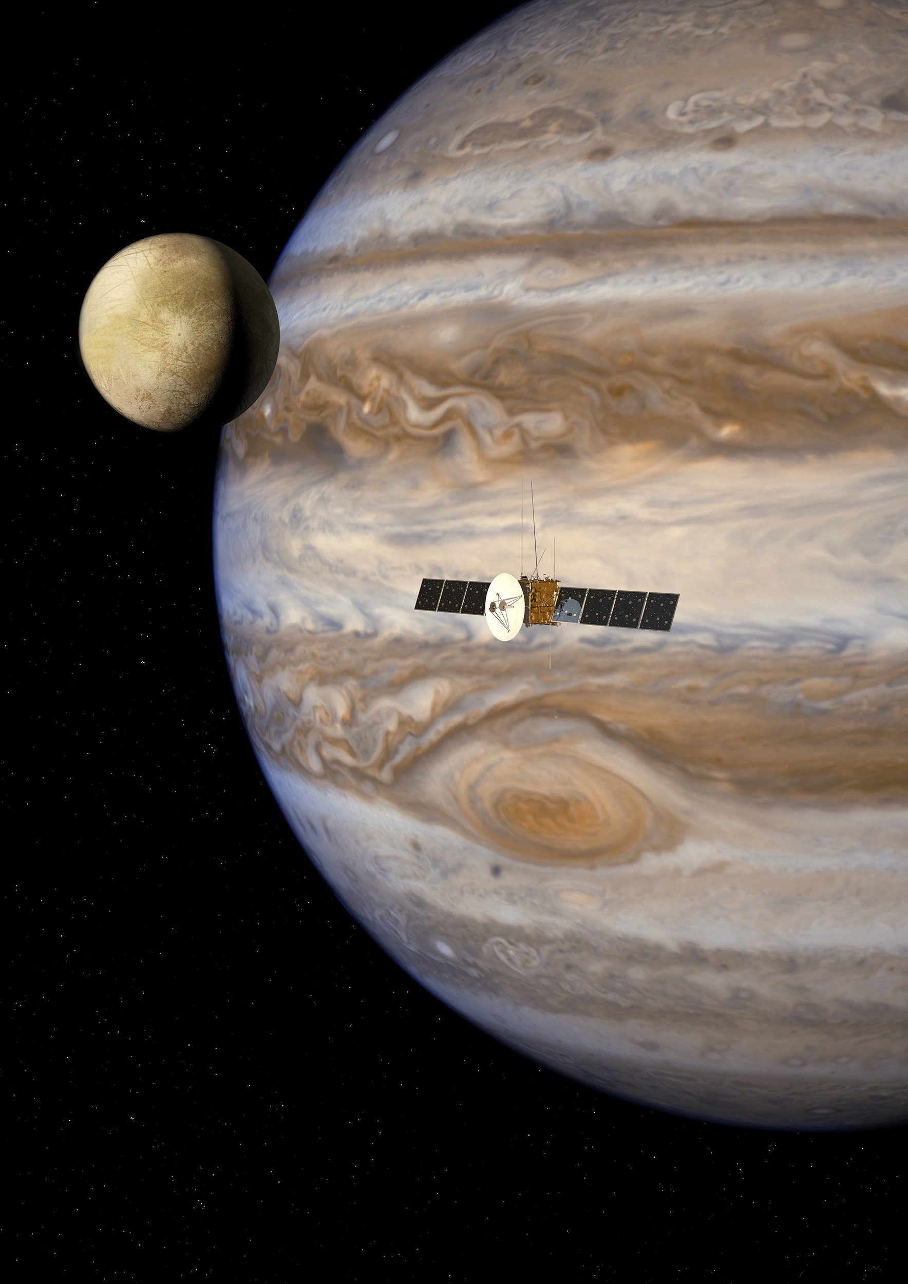Jupiter Icy Moons Explorer Mission Art