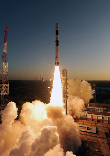 India's PSLV-C20 Rocket Takeoff #3