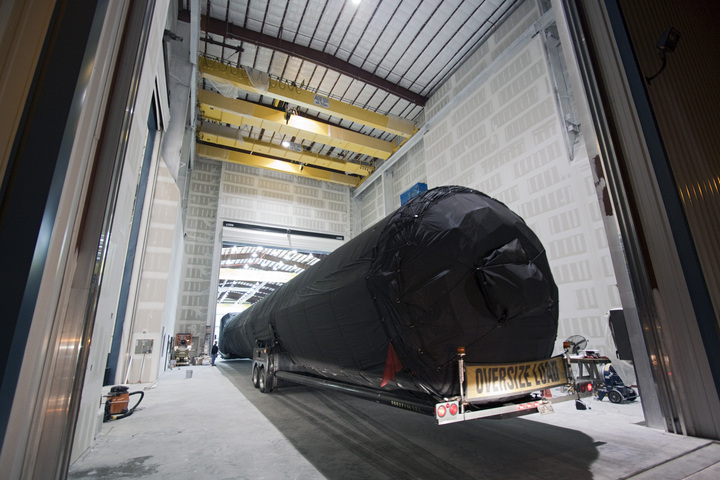 Falcon 9 Rocket Inside the SpaceX Falcon Hangar