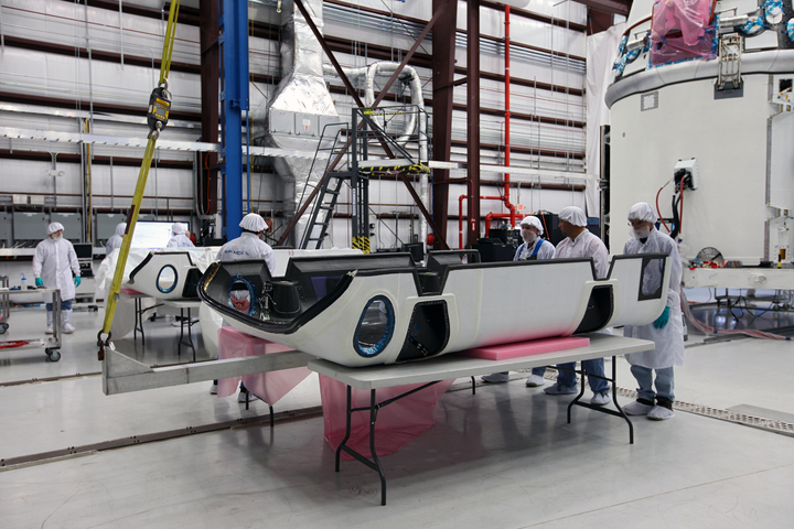 Solar Array Fairing Inside Hangar
