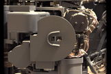 The left Mast Camera (Mastcam) on NASA's Mars rover Curiosity took this image of Curiosity's sample-processing and delivery tool just after the tool delivered a portion of powdered rock into the rover's Sample Analysis at Mars (SAM) instrument. The delivery to SAM and subsequent repositioning of CHIMRA to present this side toward Mastcam, were on Sol 196 (Feb. 23, 2013).
