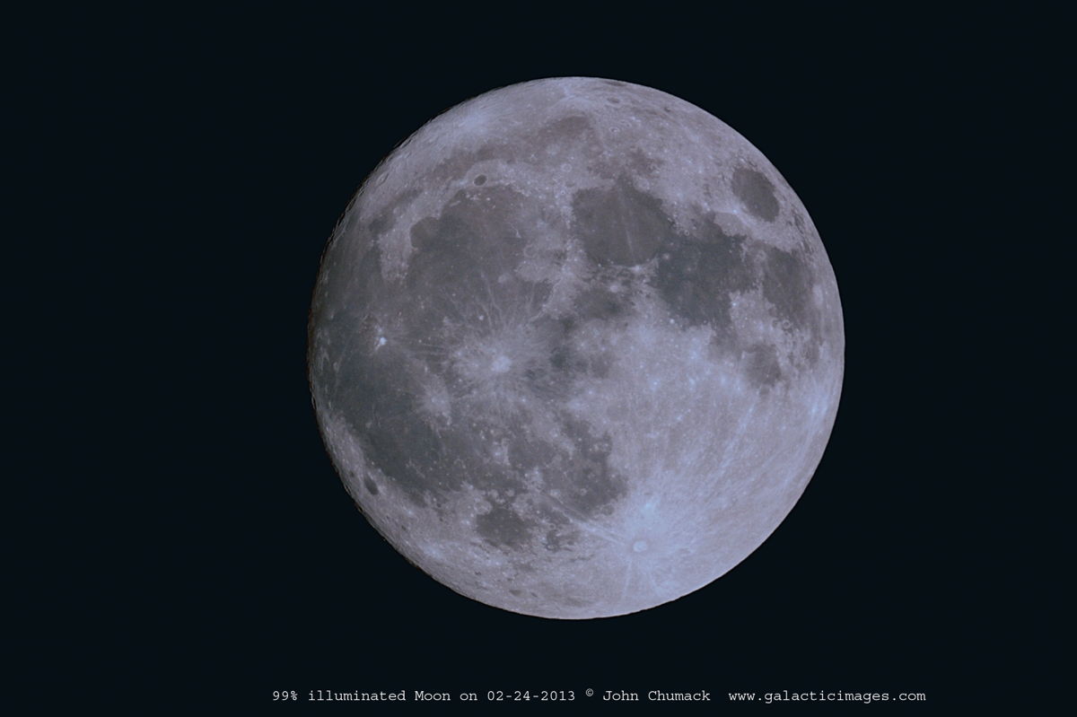 99% Illuminated Snow Moon Over Ohio