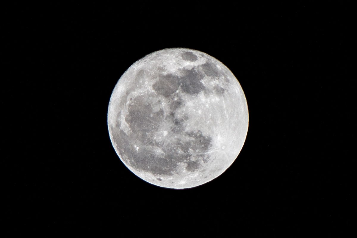 Full Snow Moon Over Herndon, VA