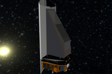 Artist concept of proposed NEOCam space telescope that could survey the regions of space closest to the Earth’s orbit, where potentially hazardous asteroids are most likely to be found.