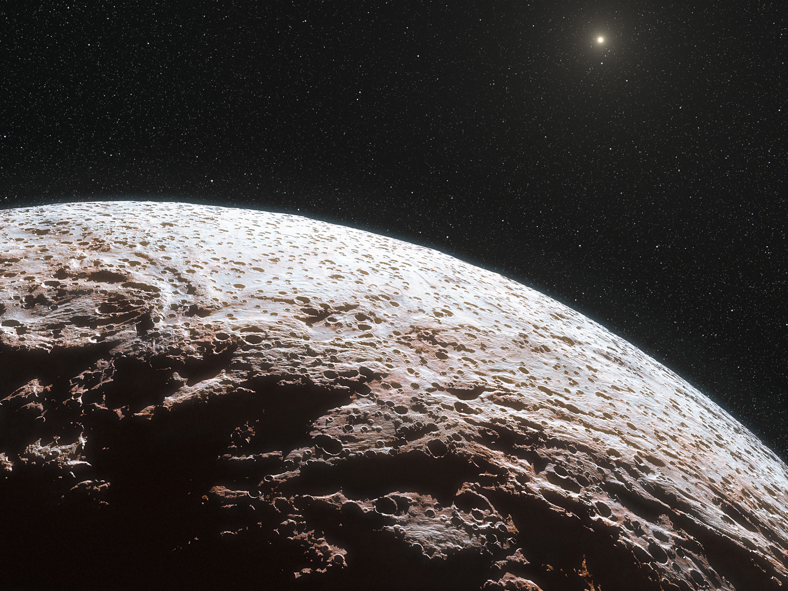 Artist’s Impression of Dwarf Planet Makemake 1600