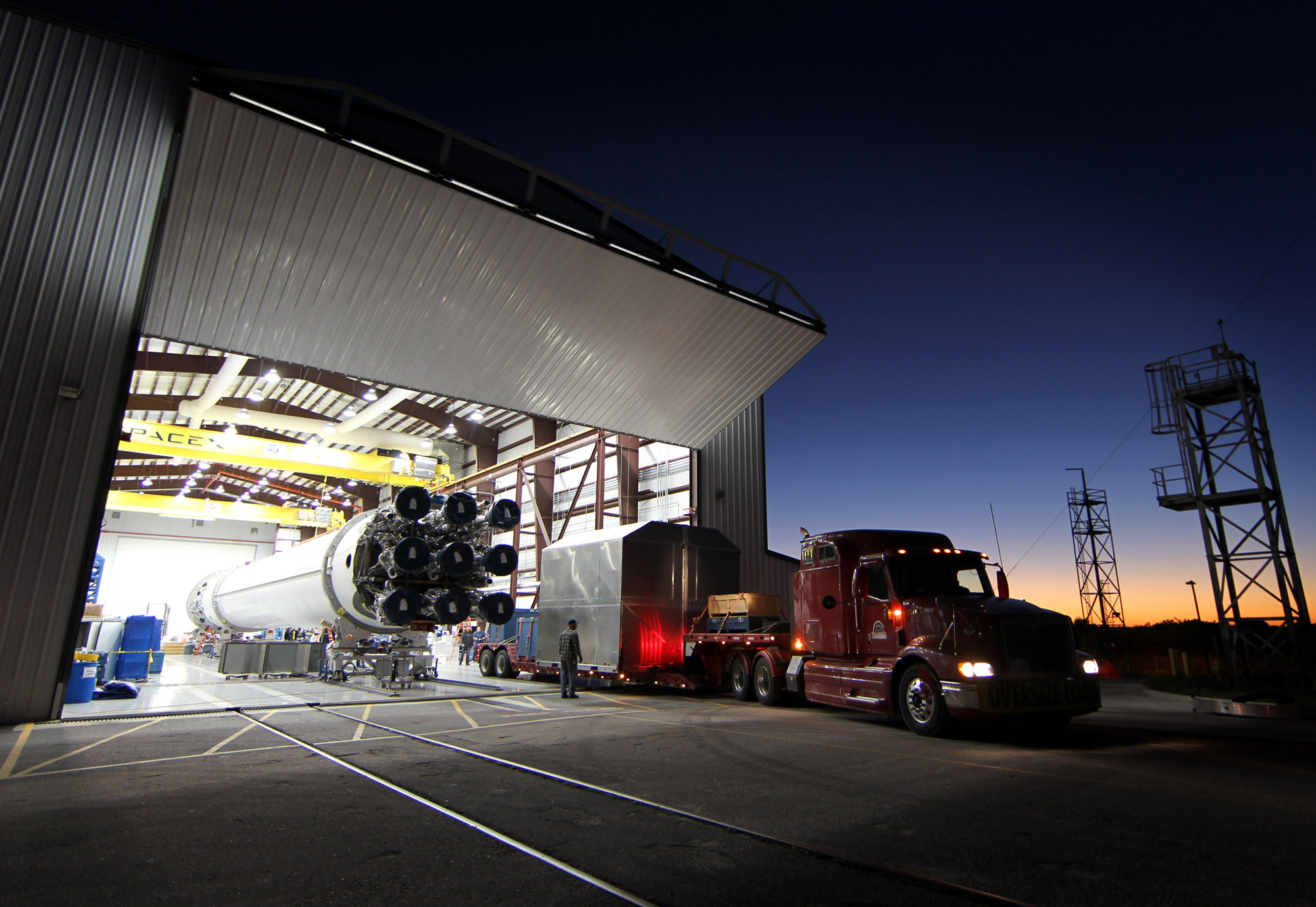 SpaceX Dragon Arrives for CRS-2 Launch