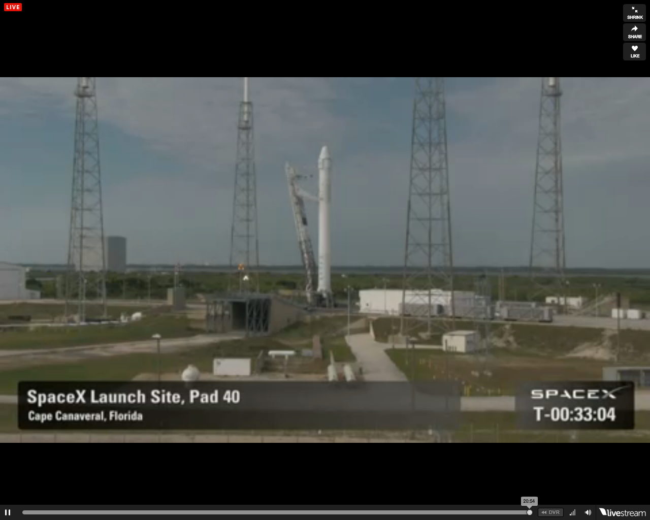 SpaceX's Falcon 9 on Launch Pad
