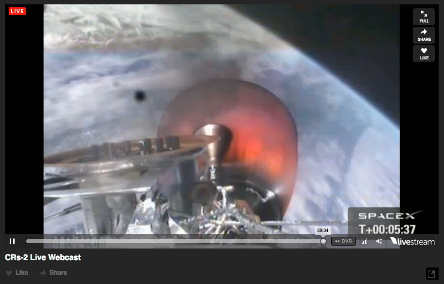 Dragon Capsule After Separation